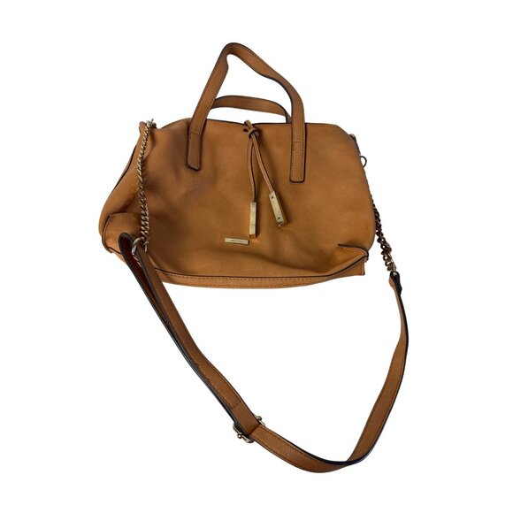 Aldo Tan Faux Leather Handbag Shoulder Strap Goldtone Accents Adjustable Strap - Picture 1 of 6